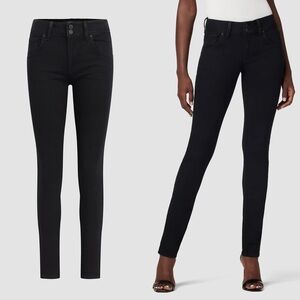 Hudson Black Collin Mid-Rise Skinny Raw Hem Jean 26